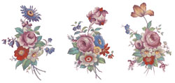 Roses, Daisies, Tulip - Meissen Style Flowers Bits