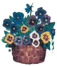 Basket of Pansies