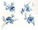 Blue Flowers - 4 pc set